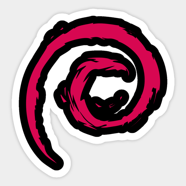 Debian Linux Logo Sticker by cryptogeek